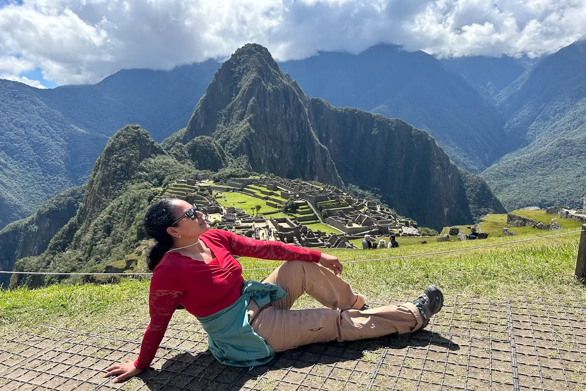 Anselma en machu picchu